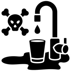 Contaminated Drinking Water Icon