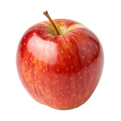 A single fresh red delicious apple isolated on a transparent background