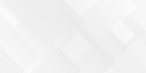 White and gray overlap triangle geometric technology pattern. minimal rectangle randomly arranged white lines transparent web square background layers. overlapping presentation design.	