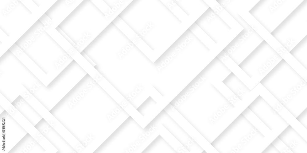 Poster white and gray overlap triangle geometric technology pattern. minimal rectangle randomly arranged wh