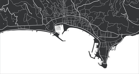 Layered editable vector illustration outline of Cannes,France.