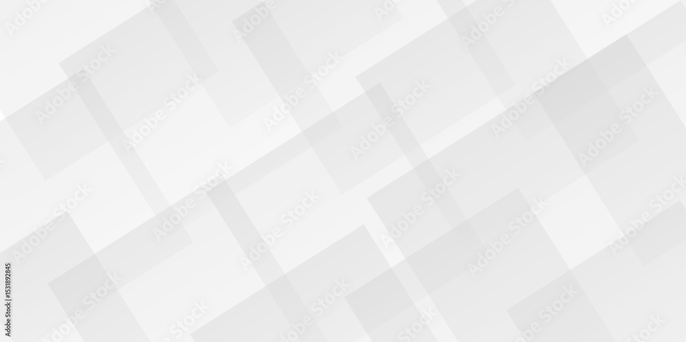 Poster white and gray overlap triangle geometric technology pattern. minimal rectangle randomly arranged wh