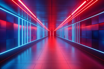 light trails in the tunnel