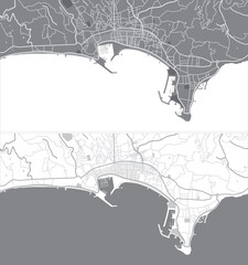 Layered editable vector illustration outline of Cannes,France.
