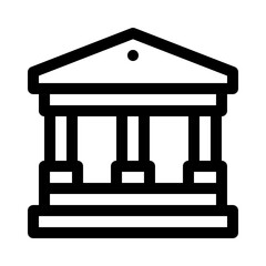 Bank Building line icon