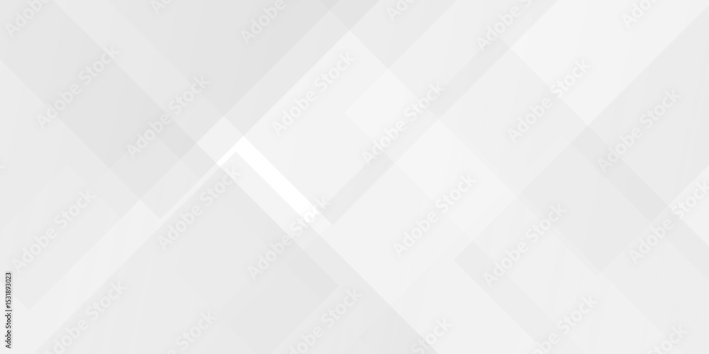 Poster white and gray overlap triangle geometric technology pattern. minimal rectangle randomly arranged wh