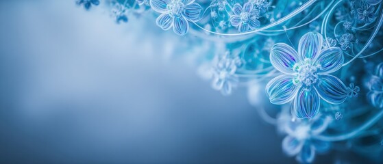 Delicate blue floral design