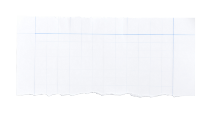 Torn paper with blank grid for creative uses.
