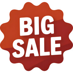 Red Burst Big Sale Label
