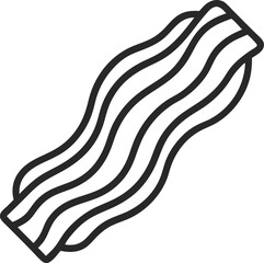 Bacon icon illustration graphic black vector
