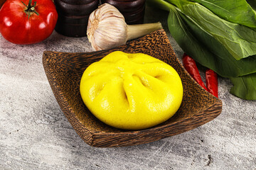 Asian stuffed steamed Bun Bao