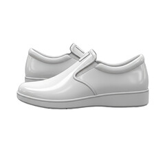 Gray Slip-On Sneakers with Cushioned Design on White Background