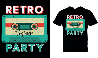 Vintage retro music t-shirt design.Colorful and fashionable t-shirt design for men and women