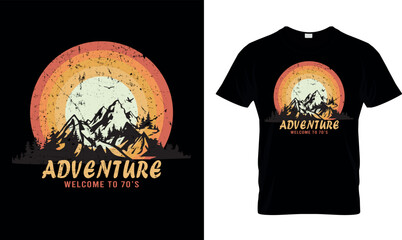 Adventure t-shirt design.Colorful and fashionable t-shirt design for men and women 