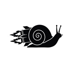 Rocket powered snail fast speed animal cartoon © dipu