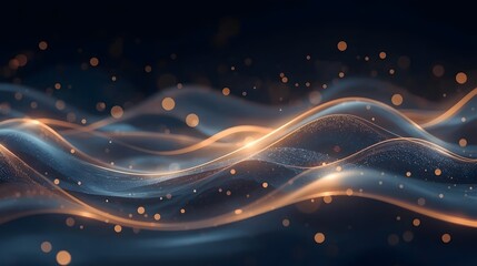 Futuristic abstract background with glowing waves and soft particles, perfect for UI design, meditation apps, tech keynote slides, sci-fi YouTube covers, and modern digital wallpapers"

