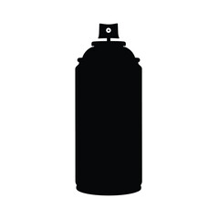 Black silhouette of aerosol spray can