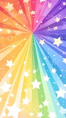 rainbow color light stars illustration poster background