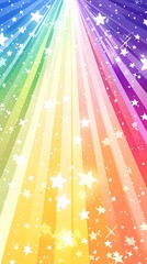 rainbow color light stars illustration poster background