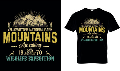 vintage mountain t-shirt design.Colorful and fashionable t-shirt design for men and women.