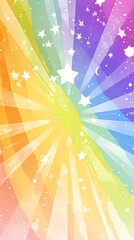 rainbow color light stars illustration poster background