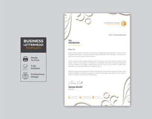 Modern business  letterhead design, or corporate letterhead template.