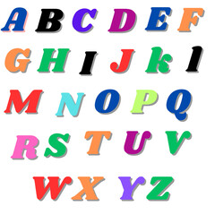 set of vector alphabet letters