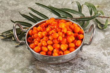 Natural organic ripe sweet buckthorn