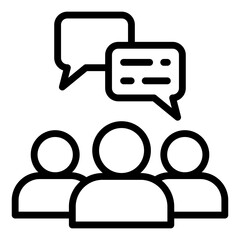 Team Meeting  Icon Element For Design