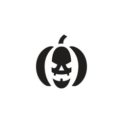 Pumpkin silhouette icon on a white background