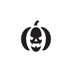 Pumpkin silhouette icon on a white background