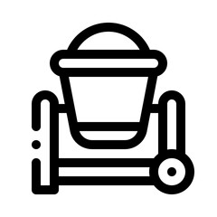 Concrete Mixer line icon