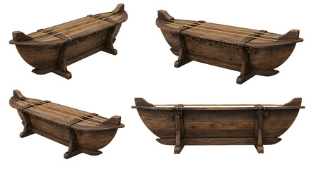 Wooden boat shaped bench furniture design