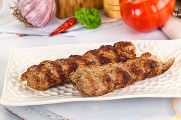 Beef kebab minced meat shashlik