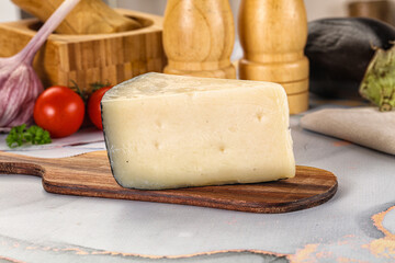 Sheep hard cheese Caprino Romano