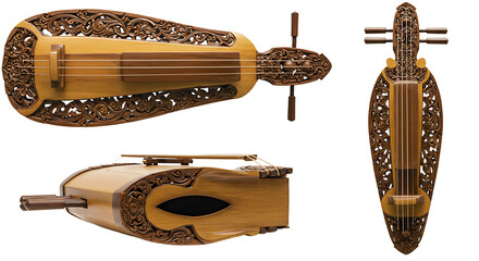 Carved wooden musical instrument