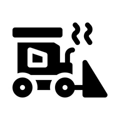 Bulldozer glyph icon