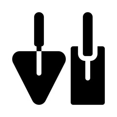 Trowel glyph icon