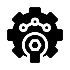 Wrench glyph icon