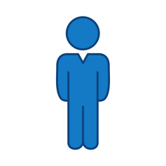 Management And Business Blue Line Icon Editable Stroke. Teamwork, Business, Task, Deadline, Planning, Strategy, Marketing, Leadership Line Icons Vector Illustration