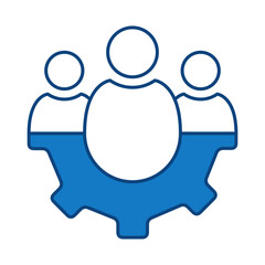 Management And Business Blue Line Icon Editable Stroke. Teamwork, Business, Task, Deadline, Planning, Strategy, Marketing, Leadership Line Icons Vector Illustration