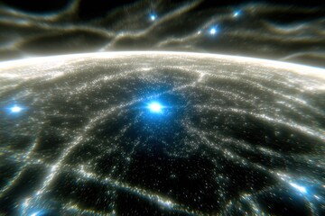 Obraz premium Cosmic sphere, light, energy