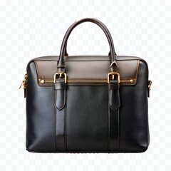 realistic stylish leather bag in different color style isolated on transparent background