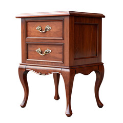 Classic Brown Wood Dresser with Metal Handles and Elegant Legs