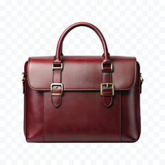 realistic stylish leather bag in different color style isolated on transparent background