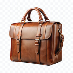 realistic stylish leather bag in different color style isolated on transparent background