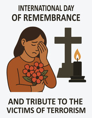 International Day of Remembrance and Tribute to the Victims of Terrorism, Card, Poster Design