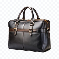 realistic stylish leather bag in different color style isolated on transparent background
