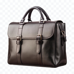 realistic stylish leather bag in different color style isolated on transparent background