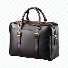 realistic stylish leather bag in different color style isolated on transparent background